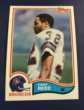 1982 Topps # 86 TONY REED Denver Broncos Great Card ! 