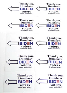 FUNNY POLITICAL STICKER BIDEN GAS HIGHER PRICES Fuel PUMP- 10 PACK FREE SHIPPING - Imagen 1 de 3