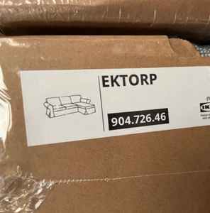 Ikea Ektorp REPLACEMENT COVERS 3 seater chaise NEW Remmarn Light Grey 904.826.46 - Bild 1 von 3