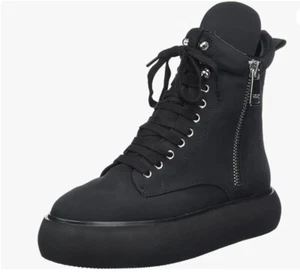 DKNY Women's Essential High Top Slip on Wedge Sneaker Size 6 Black - Picture 1 of 6