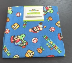 Nintendo Super Mario World Video Game Fabric FQ Fat Quarter 18 x 22 100% Cotton - Picture 1 of 2