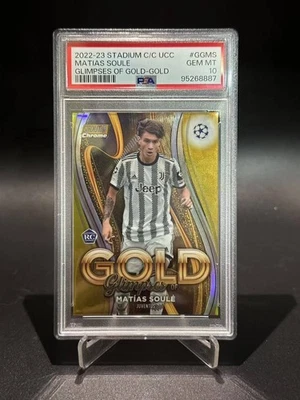 Matias Soule 2022-23 Topps Stadium Club Chrome Glimpses Of Gold /50 RC PSA 10 - Image 1 of 2