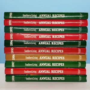 VTG Southern Living Annual Recipes LOT Of 10 Cookbook 1990-1999 - Picture 1 of 24