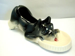 VINTAGE MCM EVTL JAPAN KNIENDER SCOTTIE TERRIER HUND ÜBERTOPF 50er JAHRE - Bild 1 von 8