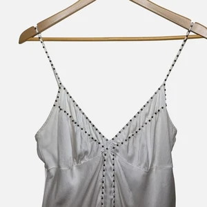 GOLD HAWK 100% Seide Nieten Cami Top Moonbeam L Slip Tank Boho Y2K Luxe Designer - Bild 1 von 7