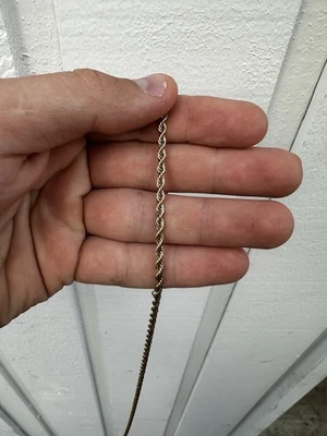 18K Italienische Gelbgold Seil Kette 24 Zoll Gewicht 23,8 g  - Bild 1 von 3