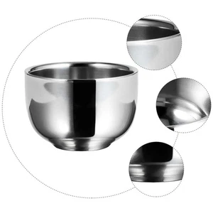 Edelstahl Burly Bowl Mann Schaum für Rasur Rasierschalen Männer Seifenbecher - Bild 1 von 12