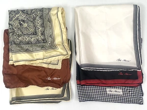Vintage Bill Blass Einstecktuch 6 Stück Seide handgerollt Set 18" Taschentuch - Bild 1 von 15
