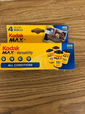 Kodak Max Versatility 400 ISO 24 Exposure 35mm Film 4 Rolls Expired 09/2007 - Image 1 of 4