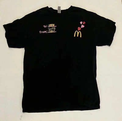Camiseta Cardi B & Offset Negra Empleado McDonald’s EXCLUSIVA Adulto Grande L Corazón Foto 1 de 4