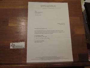 Brief des Piper Verlags der Künste in Sachen Woijciech Jaruzelski - Picture 1 of 1