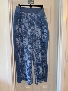 LOGO Life by Lori Goldstein Reg Waffle Knit Wide Leg Pants STEEL BLUE sz 2X - Picture 1 of 2