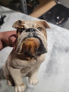 VTG 1984 Universal Statuary Life Size English Bulldog Figurine Statue 10” Tall - Picture 1 of 15