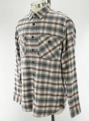 Camisa de franela de algodón a cuadros gris naranja quemado PENDLETON para hombre XL NUEVA CON ETIQUETAS Foto 1 de 2