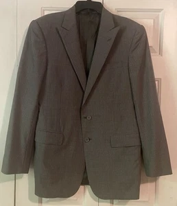 Ralph Lauren Men Peak Lapel Sport Blazer Size 40R Gray Pin Stripe Black Label - Picture 1 of 16