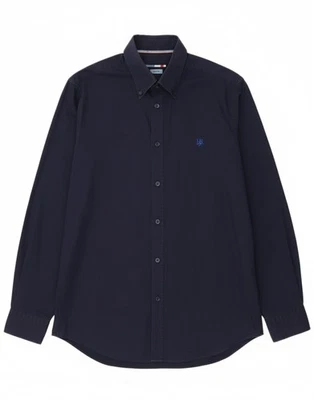 HARMONT & BLAINE Mens Slim Fit Shirt XL Navy Blue Cotton BK05 - Image 1 of 4