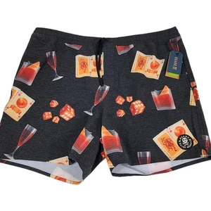 Roark Shorey 16'' Board Shorts Men's Size XXL Swim Boun Giorno Black RB470 New - Picture 1 of 6