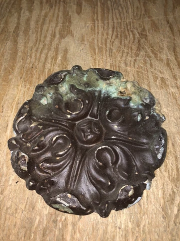 1920’s 8” Metal Pediment Cover