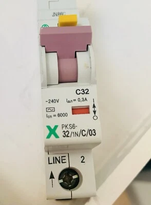 Moeller X Pole Circuit Breaker PKS6-32/1N/C/03 (Made in Austria)