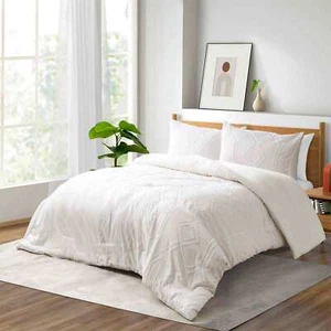 Peace Nest 3 Piece Comforter Sets Geometric Clipped, King or Queen Comforter - Picture 1 of 10