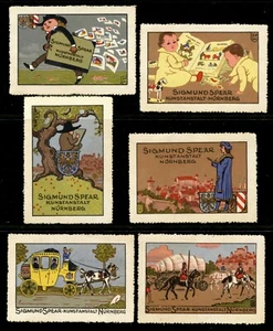 Germany Poster Stamps - Sigmund Spear Kunstanstalt, Nürnberg - Group of 6 - Picture 1 of 1