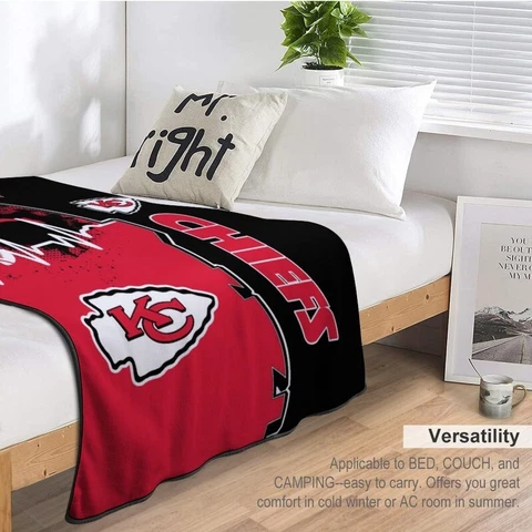Kansas City Chiefs Fans Print Blanket Thin Blanket Soft Bed Blanket 40*50in Cover