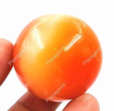 BOLA OJO DE GATO NARANJA SIN TRATAR CERTIFICADA 484 CT CREADA EN LABORATORIO PIEDRA PRECIOSA SUELTA EKK Foto 1 de 4