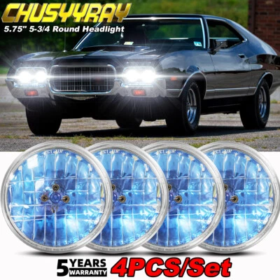for Ford Gran Torino 1972-1976 65W 4pcs Round 5.75" 5-3/4" Hi/Lo Headlights - Image 1 of 4