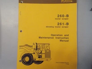 Fiat Allis 260-B 261-B Tractor Scraper Operation Maintenance Instruction Manual - Bild 1 von 7
