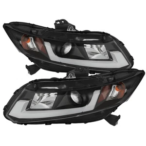 Fit 12-15 Civic Sedán 12-13 Cupé Negro DRL Proyector Tira de Faros Estilo - Imagen 1 de 3