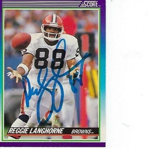 FÚTBOL AMERICANO REGGIE LANGHIRNE FIRMADO 1990 #186 - CLEVELAND BROWNS - Imagen 1 de 1