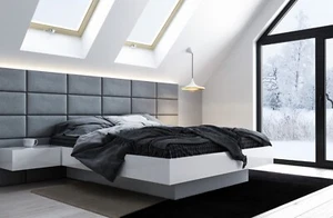 30x70cm Samt Polster Wandpaneele, KOPFBRETTER, Luxus Schlafzimmer - Bild 1 von 5