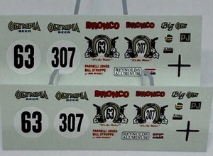 HO Scale Slot Car Water Slide Decal, Silk Screen w/ White NOT A COLOR COPY - NOS - Picture 1 of 1