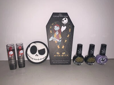 Lot of 7 Nightmare Before Christmas Eyeshadow Palette Lipstick Nail polish NEW - Image 1 of 4