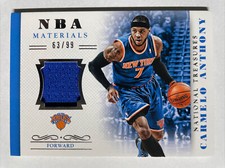 2013-14 National Treasures CARMELO ANTHONY NBA MATERIALS GU JERSEY /99 KNICKS