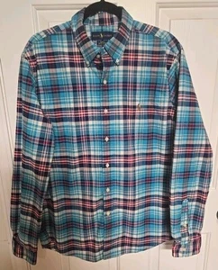 RALPH LAUREN  Oxford Plaid Long Sleeve Shirt  Mens Size XL - Picture 1 of 5