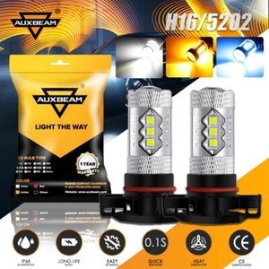 AUXBEAM 5202/H16 16SMD LED Front Fog Light Bulbs Kit DRL Lamps White 6000K 50W - Picture 1 of 15