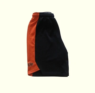 NIKE OSU OKLAHOMA STATE COWBOYS BLACK MADE IN USA BASKETBALL 9" SHORTS MEN SZ L - Image 1 of 4