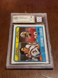 1988 Topps Scoring Leaders Jerry Rice #218 BCCG 9 Near-Mt Game Used Jersey piece - Picture 1 of 8