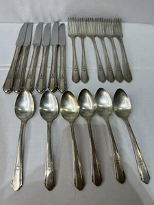 18-teiliges Valley Rose WM A Rogers Overland Besteck Silberbesteck Set! - Bild 1 von 10