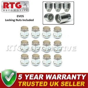12x Nuts + 4x EVO5 Locking Wheel Nuts For Honda Ballade 1980-1994 (Alloy Wheels) - Picture 1 of 1