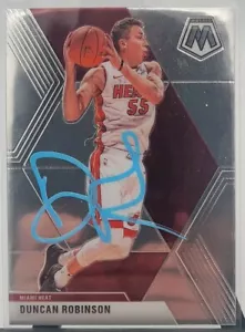 Base de mosaico Panini Duncan Robinson 2019-20 firmada #170 Miami Heat - Imagen 1 de 2