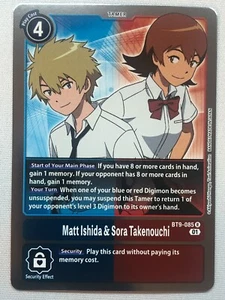 Digimon X Record Matt Ishida & Sora Takenouchi BT9-085 R NM/M - Picture 1 of 1