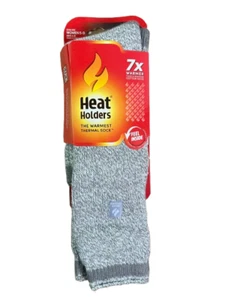 Heat Holders Original 7x Warm Crew Sock Light Grey Cream Unisex Size 4 5 6 7 8 9 - Picture 1 of 2
