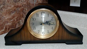 Vintage Linden Electronic Strike Chime Mantle Clock #7012 Japan 17"L *READ* - Picture 1 of 9