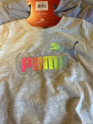 Puma Niños Activos Niñas’ Set 3 Piezas 2 Tops 1 Fondo Azul Gris Rosa Skort Talla 5 Foto 1 de 4