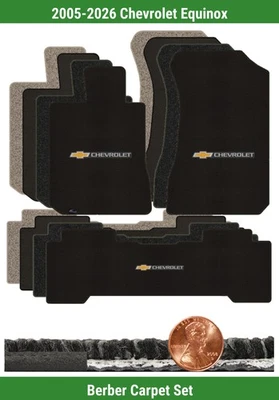 Conjunto de tapete berbere personalizado para Chevrolet Equinox 05-26 com logotipo (3 peças) #CE2 - Imagem 1 de 4