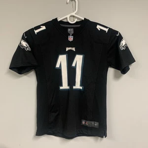 Maglia NFL Nike On Field Carson Wentz Philadelphia Eagles ragazzo 14-16 nera 2016 - Foto 1 di 12