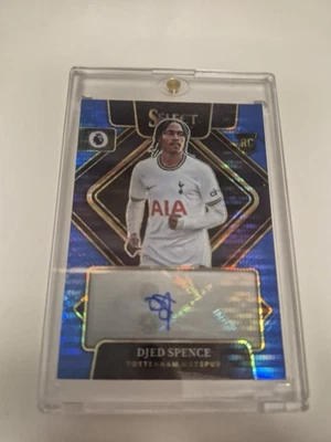 2022-23 Panini Select Premier League DJED SPENCE Rookie RC Auto Blue Pulsar SP - Image 1 of 4