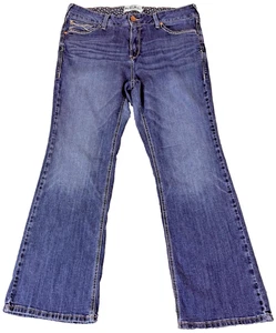 Ariat R.E.A.L. Perfect Rise Jeans Women's Jeans Stretch Linda Boot Cut Blue 34S - Picture 1 of 20